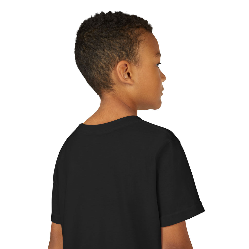 Mushroom Garden Youth T‑Shirt — Cute Orange Fungi Illustration for Kids