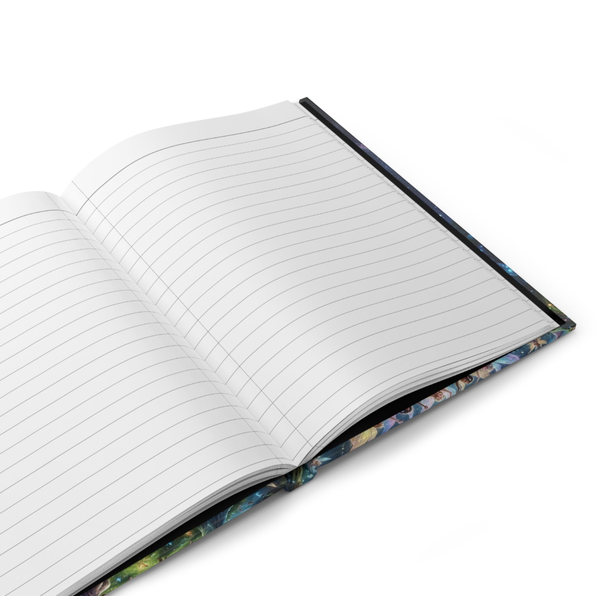 Hardcover Journal — "Together We Rise in Love and Light" Moonlit Fairy Notebook