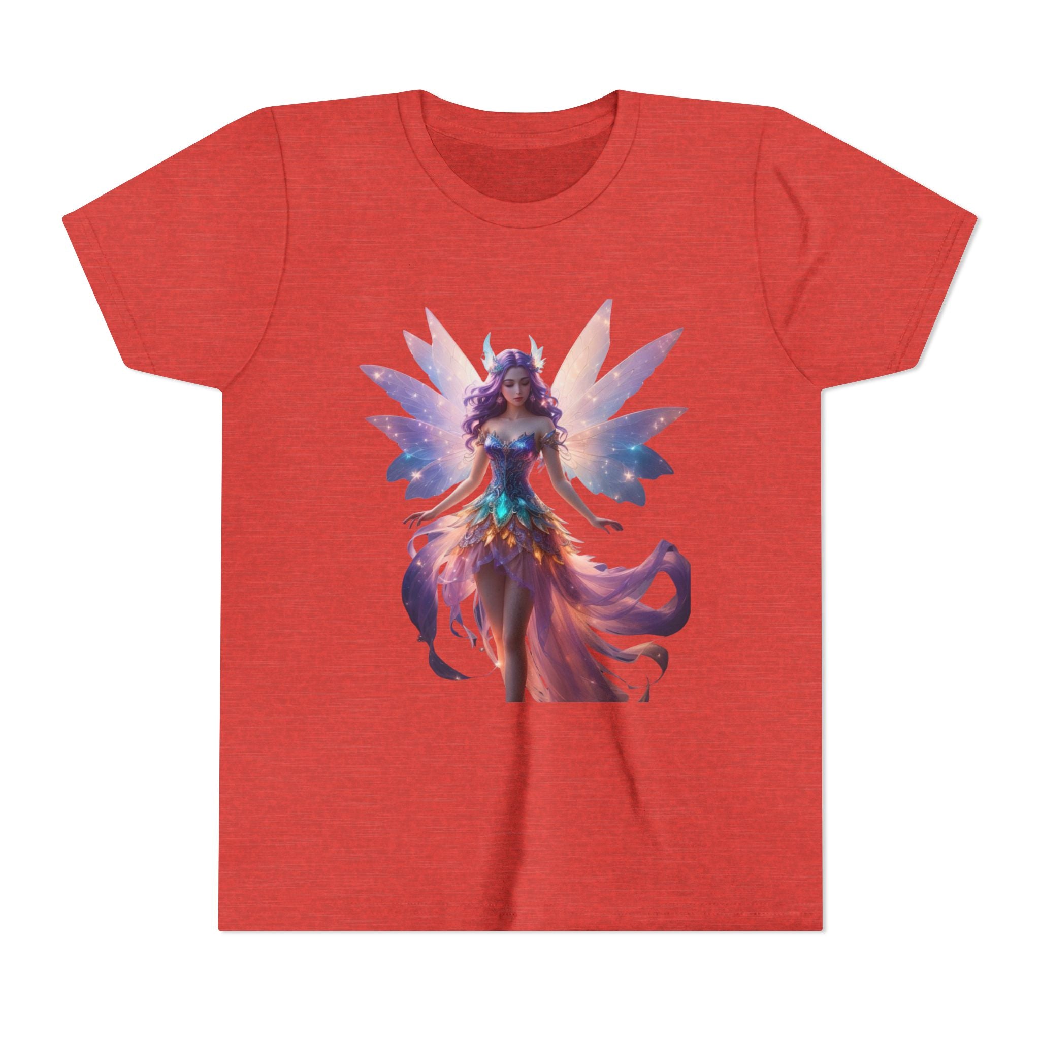 Youth Fairy Tee — Magical Rainbow Fairy Graphic T-Shirt for Kids