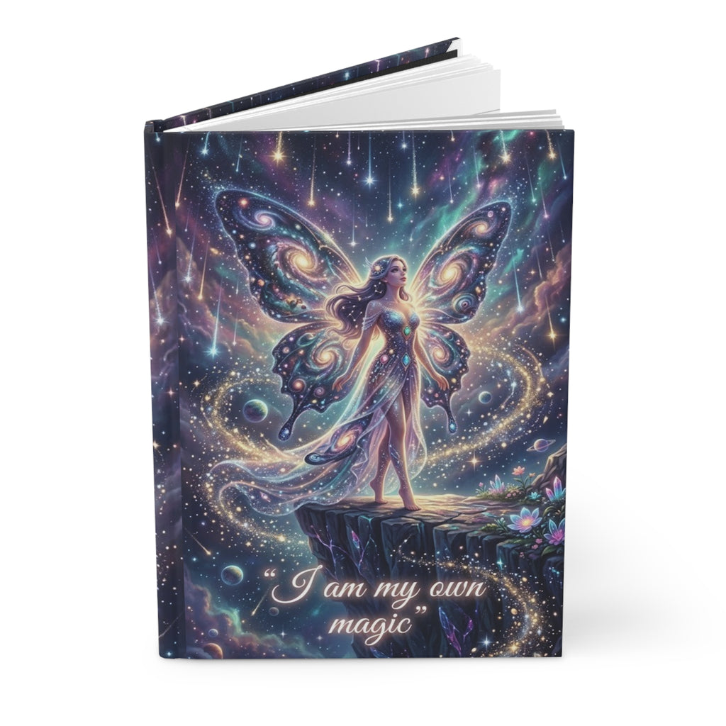 Magic Fairy Hardcover Journal - "I Am My Own Magic" Inspirational Notebook
