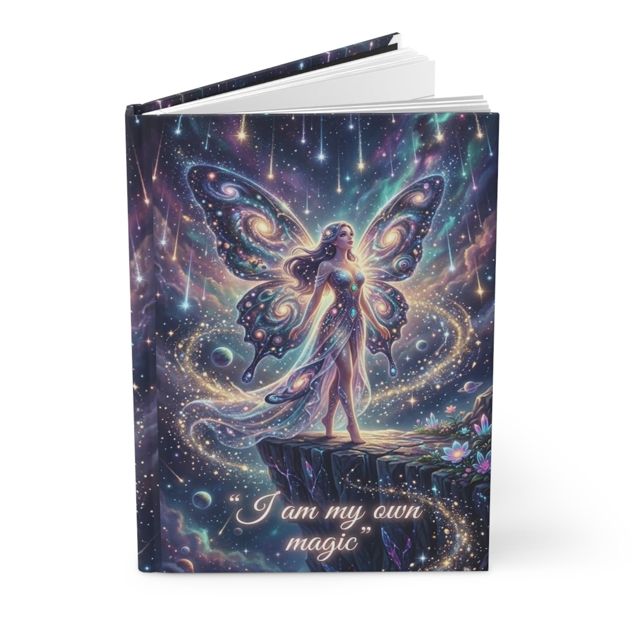 Magic Fairy Hardcover Journal - "I Am My Own Magic" Inspirational Notebook