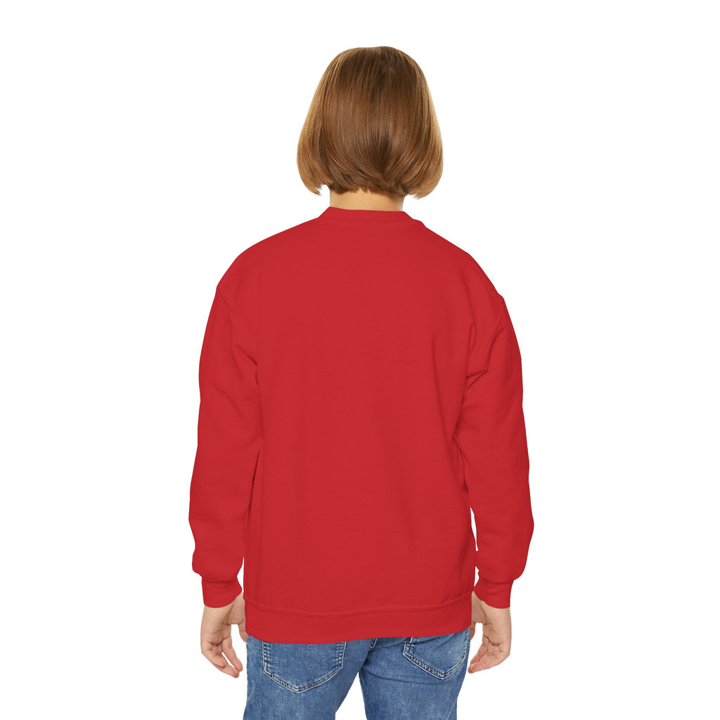 Youth Crewneck Sweatshirt — "Chill & Positive Vibes" Butterfly Graphic