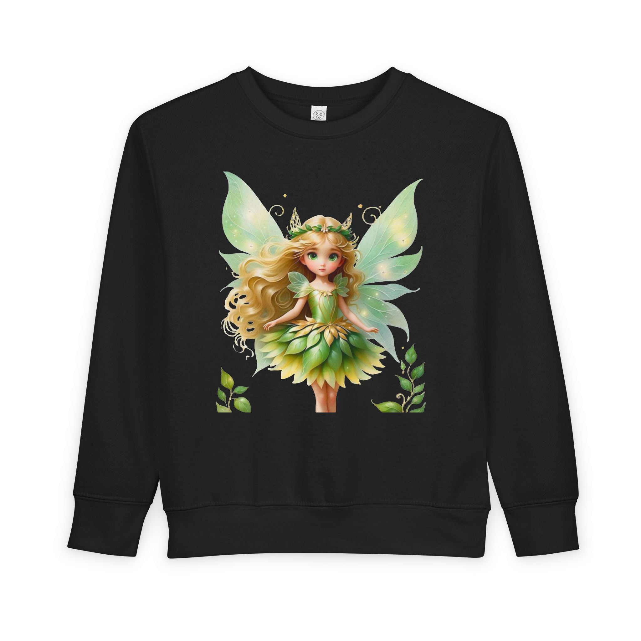 Toddler Sweatshirt — Green Fairy Princess Crewneck for Kids