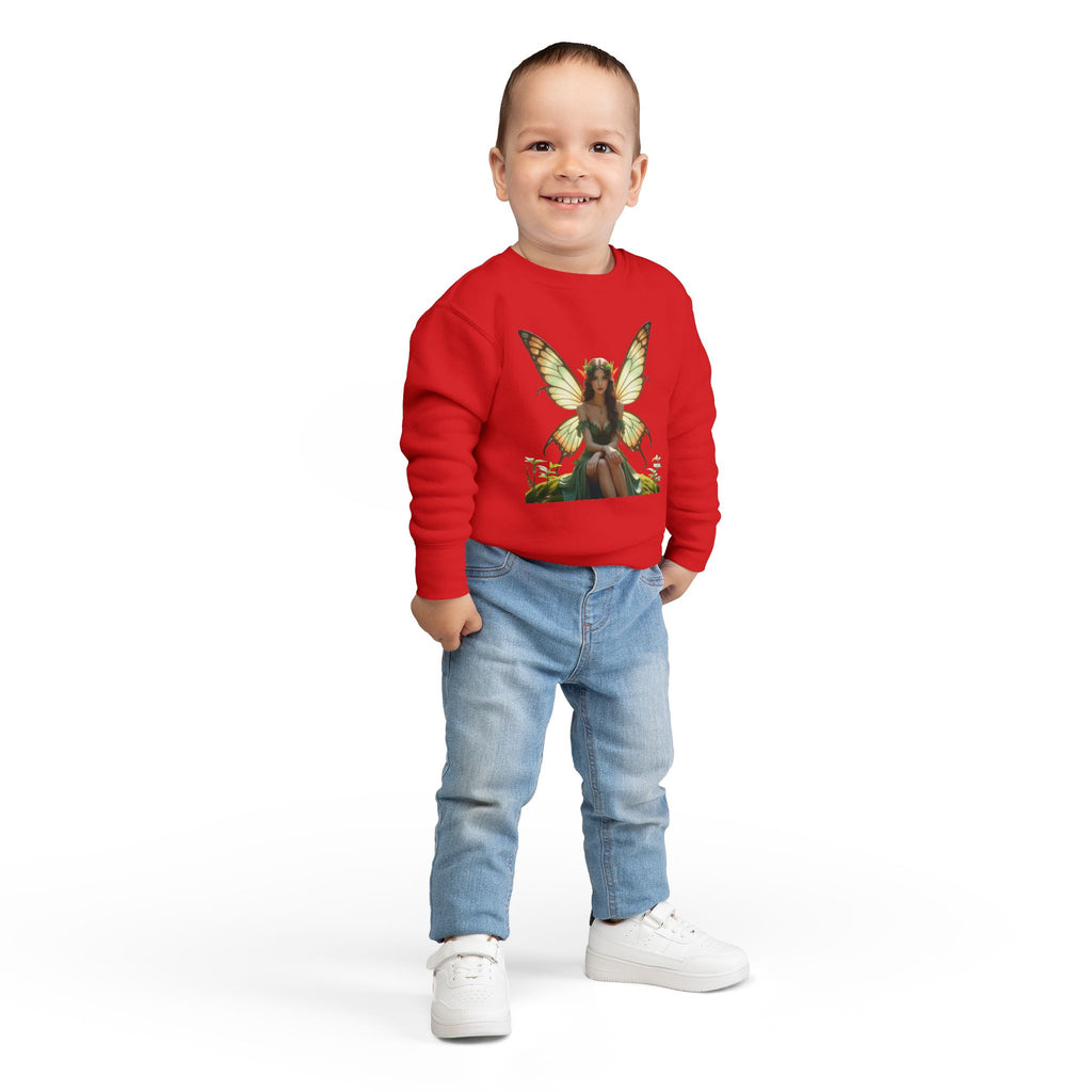 Fairy Princess Toddler Sweatshirt — Enchanted Butterfly Garden Design