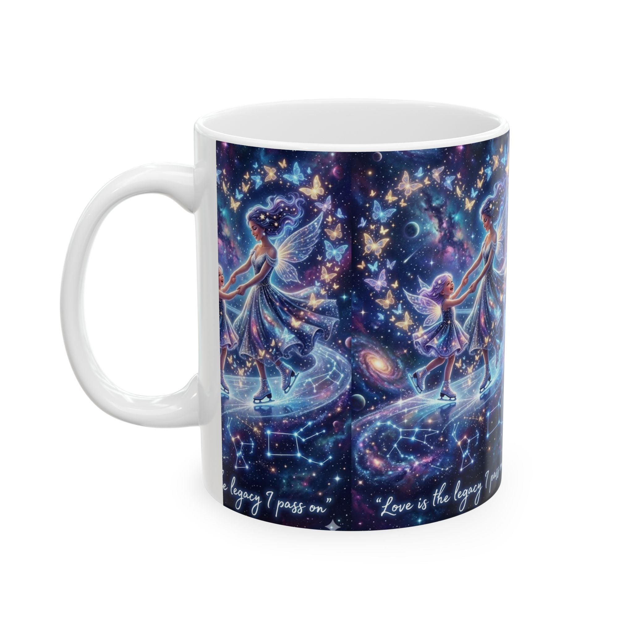 Zodiac Constellation Ceramic Mug – Starry Fairy Love Is The Journey Design (11oz/15oz)