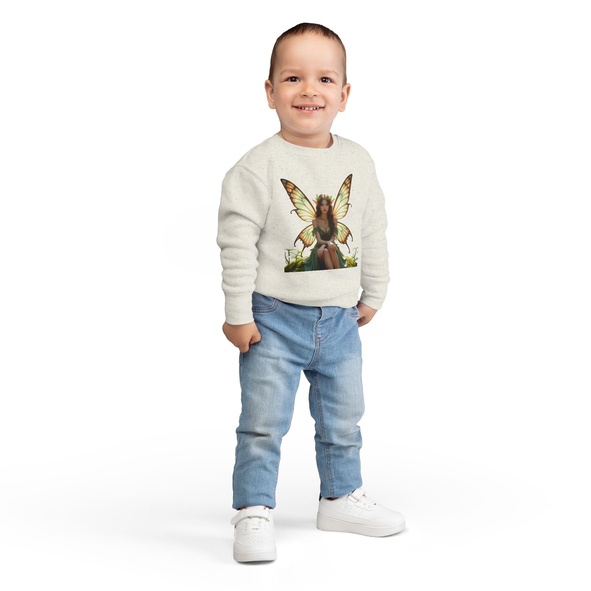 Fairy Princess Toddler Sweatshirt — Enchanted Butterfly Garden Design