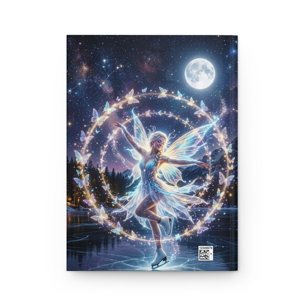 Fairy Ice Skater Hardcover Journal — "I trust the path unfolding within me" Moonlit Fantasy Notebook
