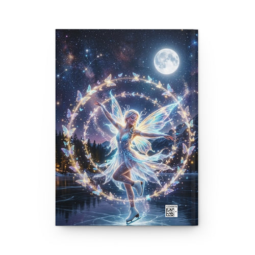 Fairy Ice Skater Hardcover Journal — "I trust the path unfolding within me" Moonlit Fantasy Notebook