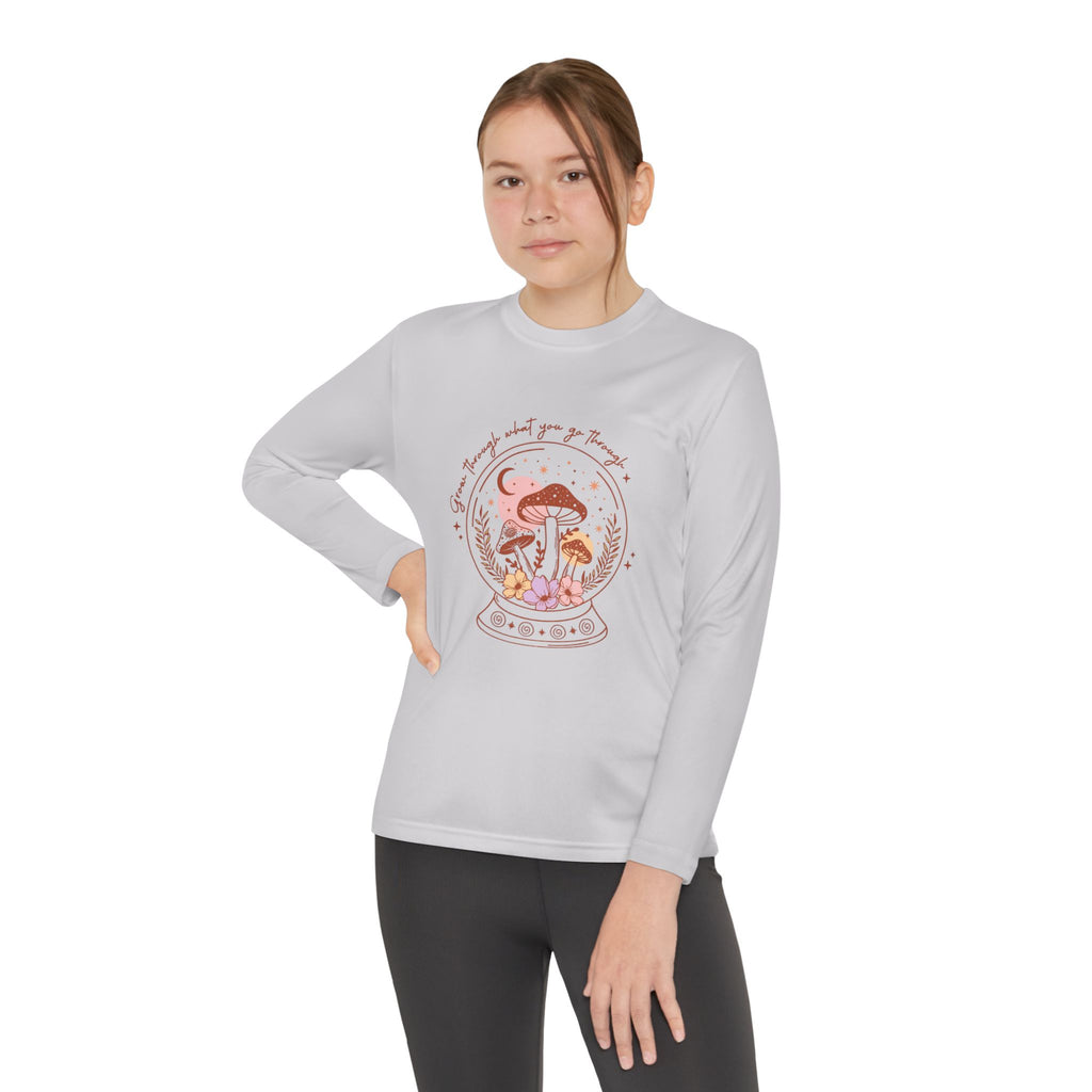 Youth Long Sleeve Tee — Mushroom Snow Globe Graphic