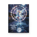 Fairy Ice Skater Hardcover Journal — "I trust the path unfolding within me" Moonlit Fantasy Notebook