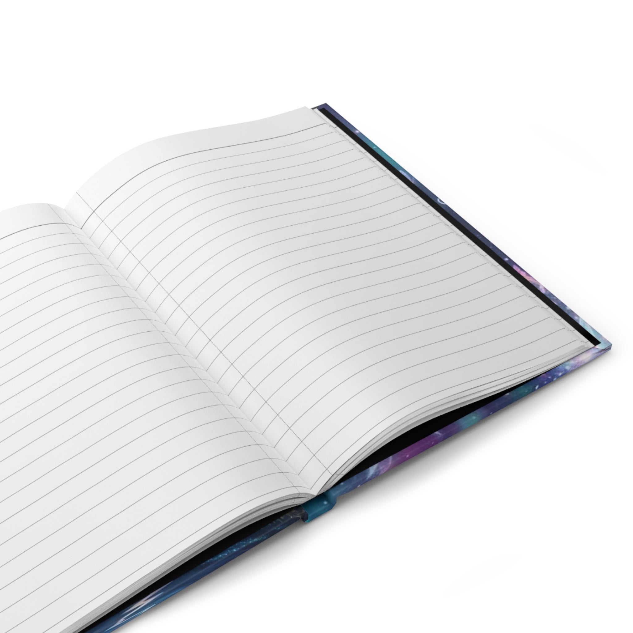 Hardcover Journal — "I Create Beauty From Every Version of Me" Inspirational Fairy Aurora Notebook