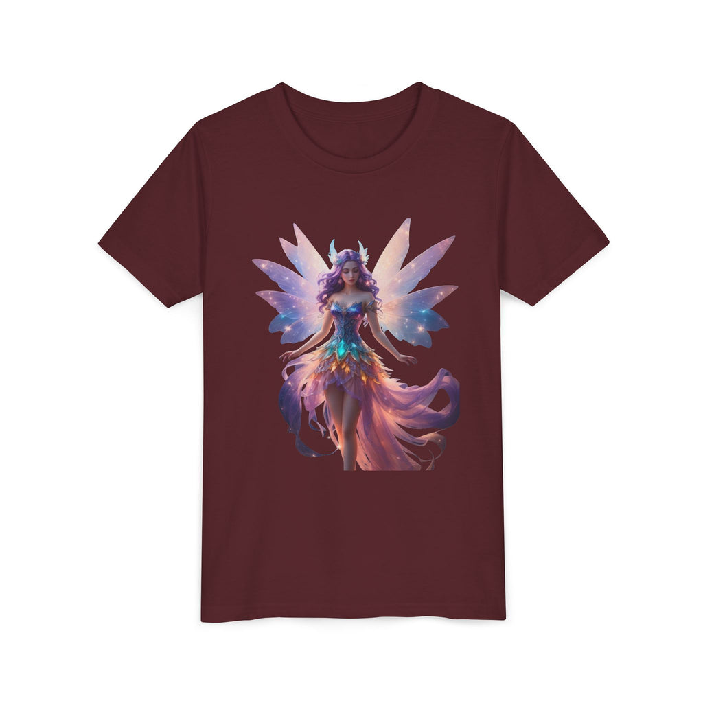 Youth Fairy Tee — Magical Rainbow Fairy Graphic T-Shirt for Kids