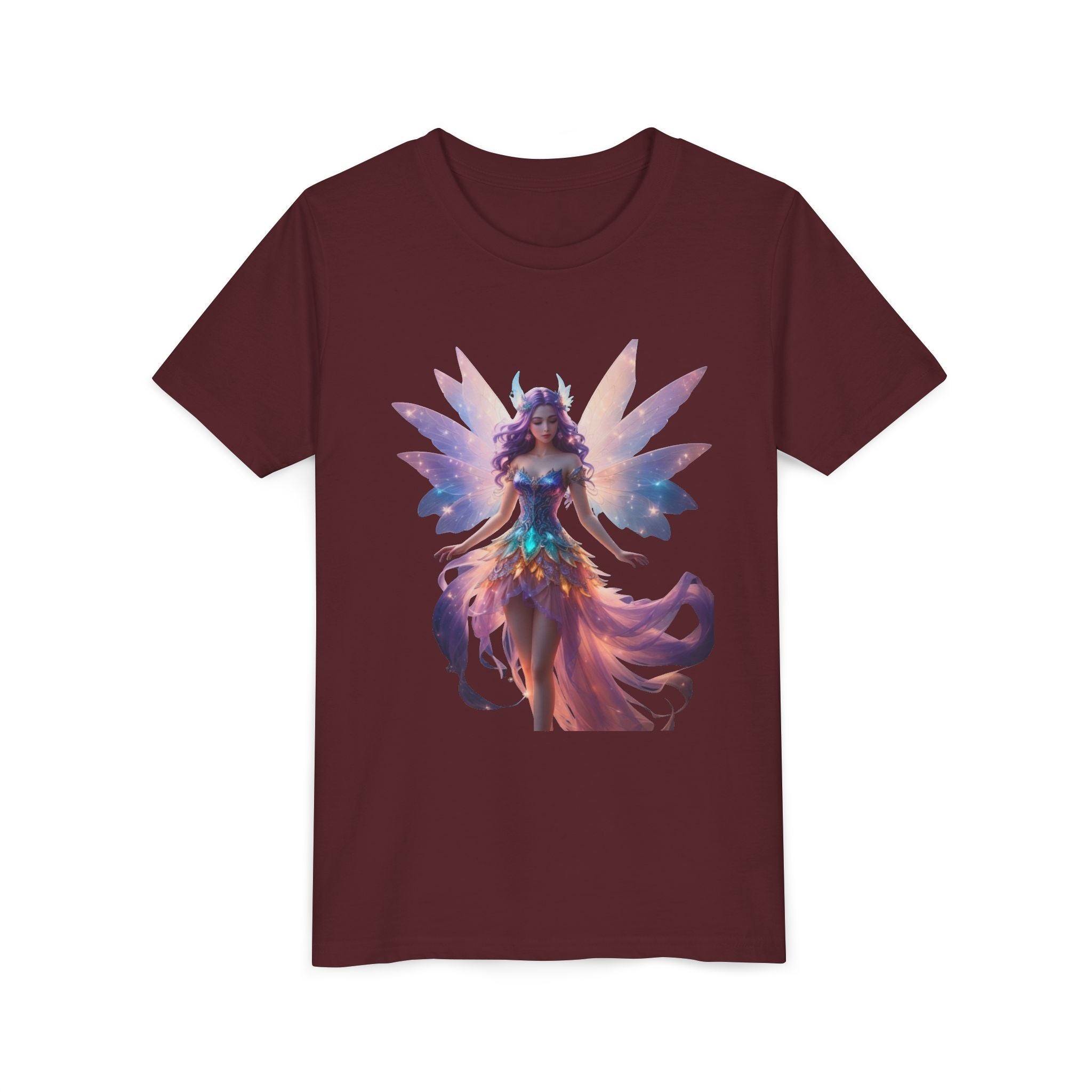 Youth Fairy Tee — Magical Rainbow Fairy Graphic T-Shirt for Kids