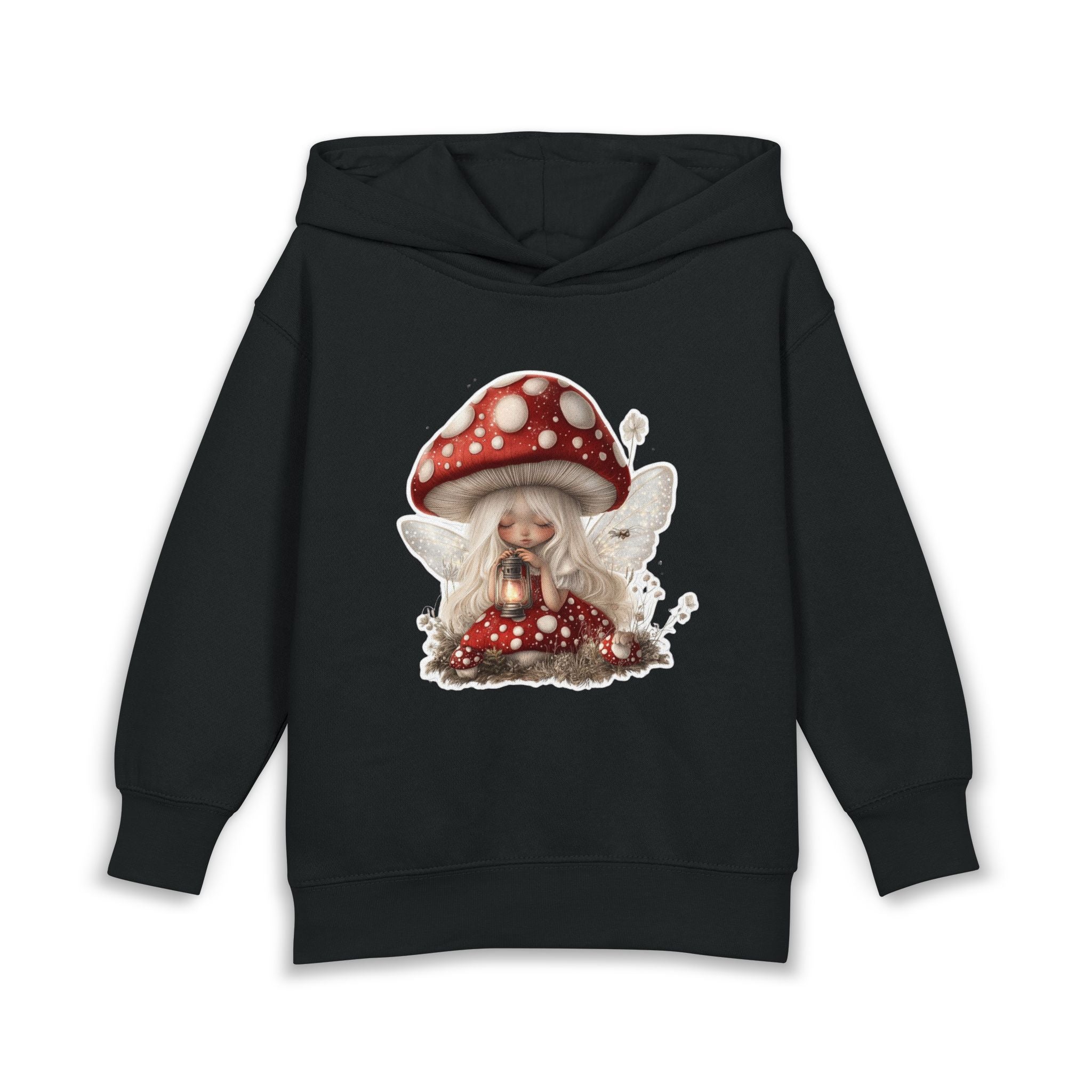 Toddler Hoodie with Cute Mushroom Gnome Graphic