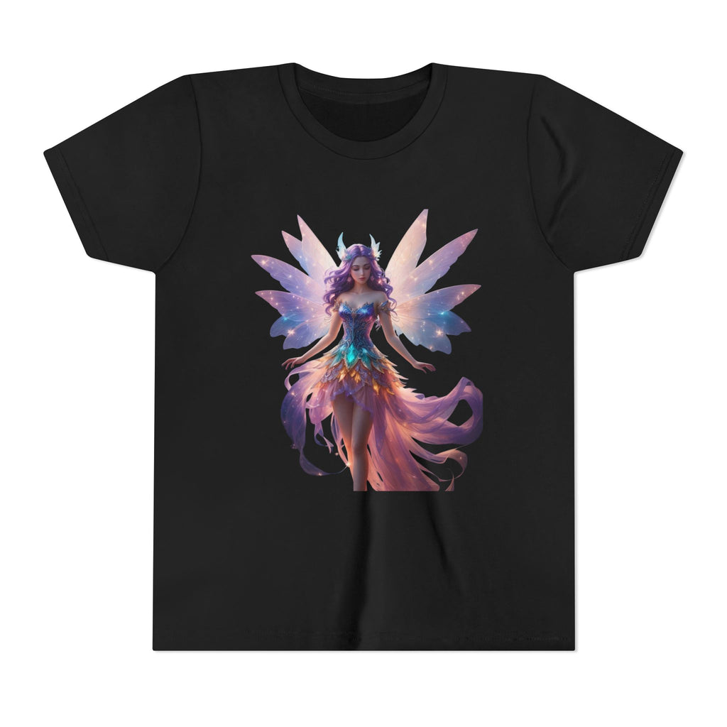 Youth Fairy Tee — Magical Rainbow Fairy Graphic T-Shirt for Kids