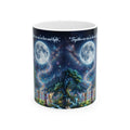 Moonlit Unity Ceramic Mug — "Together we rise in love and light"