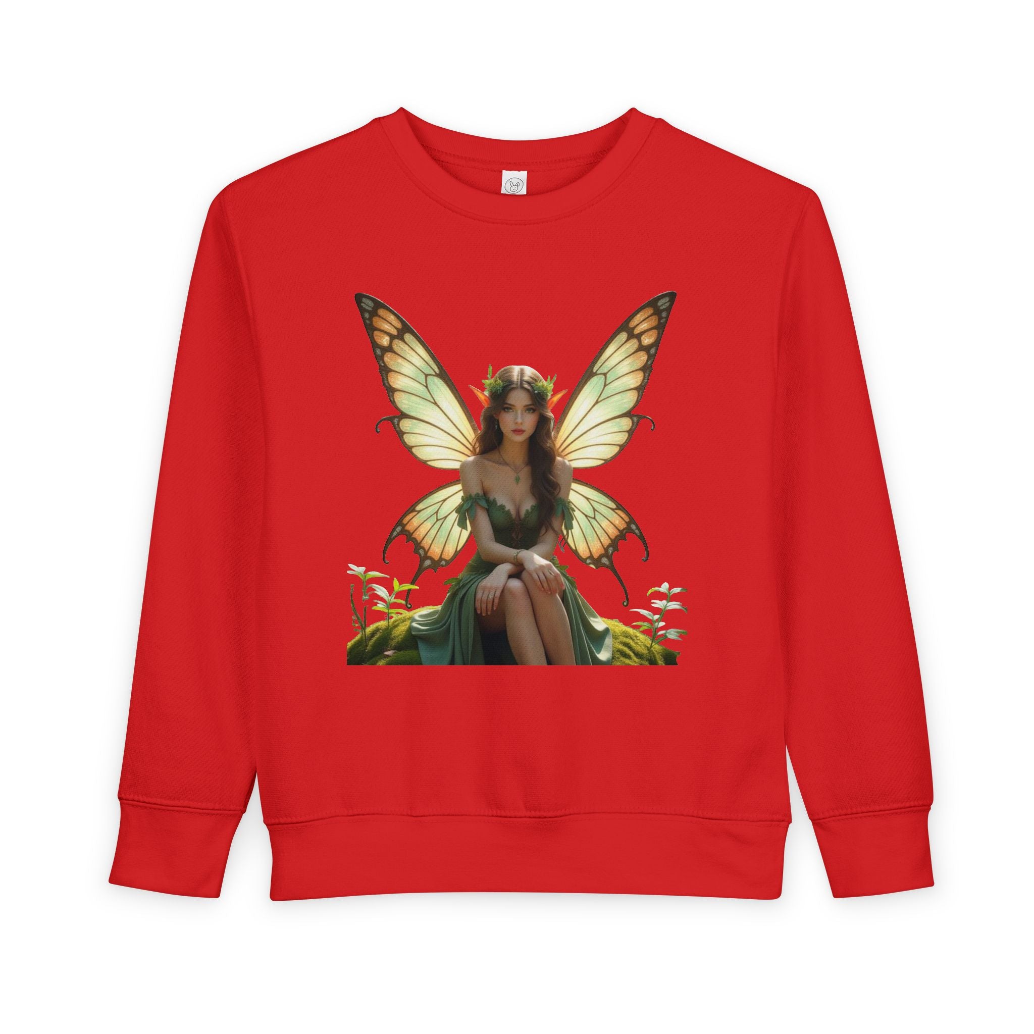 Fairy Princess Toddler Sweatshirt — Enchanted Butterfly Garden Design