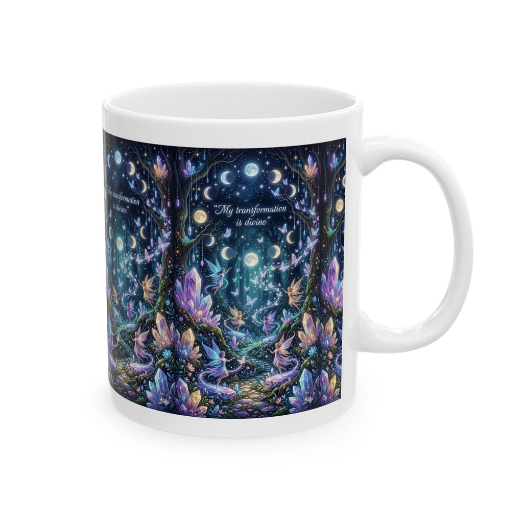 Mystical Moonlit Forest Mug – 'May Confidence Be Yours' Ceramic Coffee Cup (11oz, 15oz)