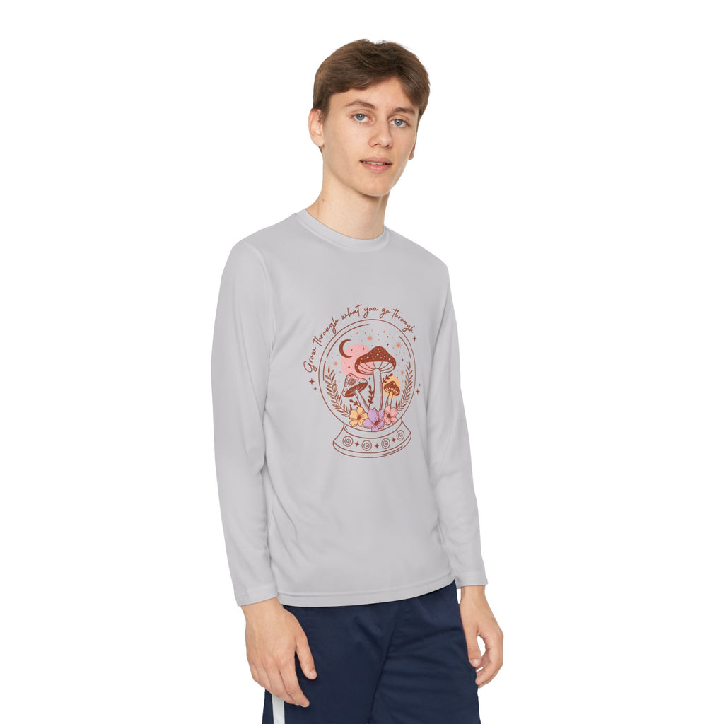 Youth Long Sleeve Tee — Mushroom Snow Globe Graphic