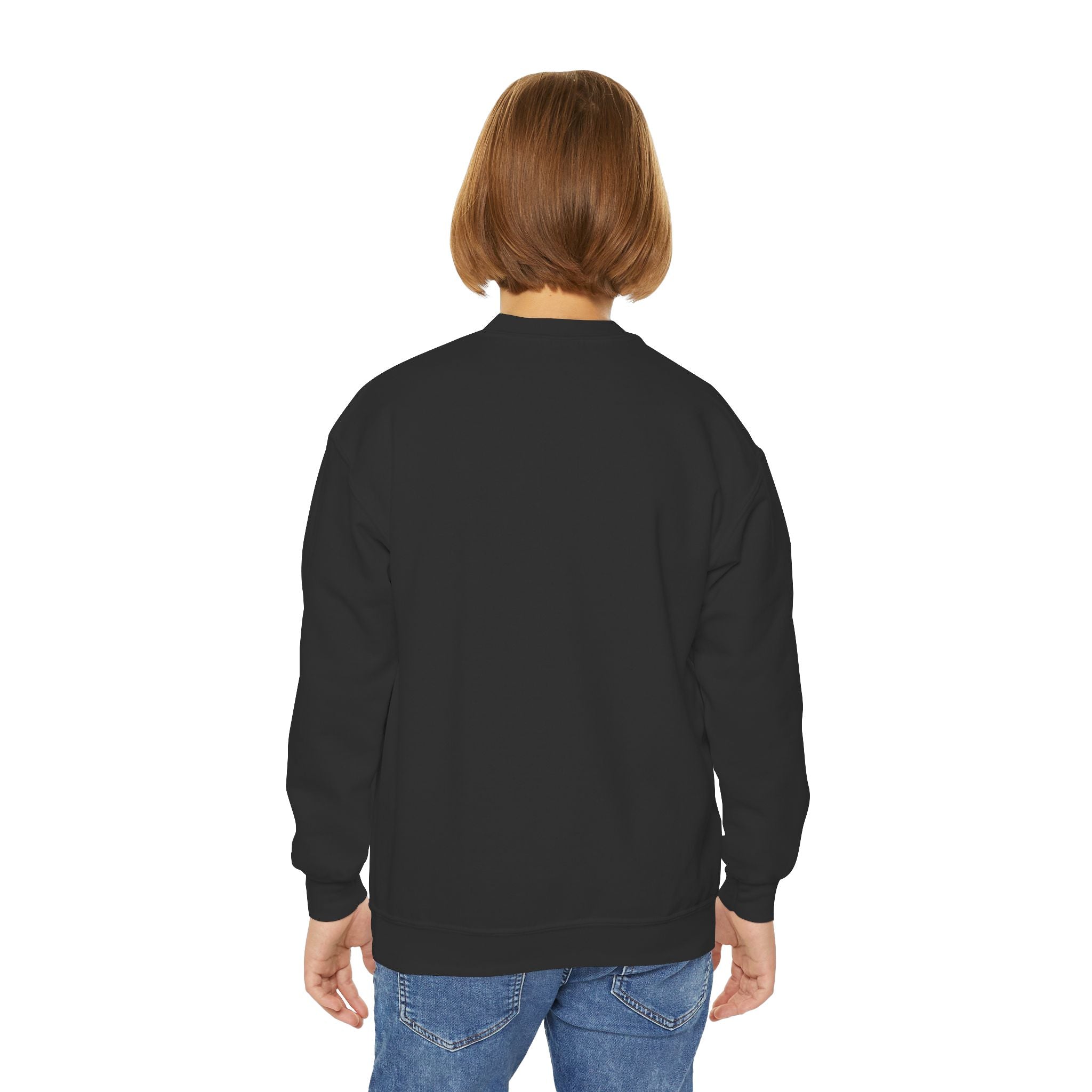 Youth Crewneck Sweatshirt — "Chill & Positive Vibes" Butterfly Graphic