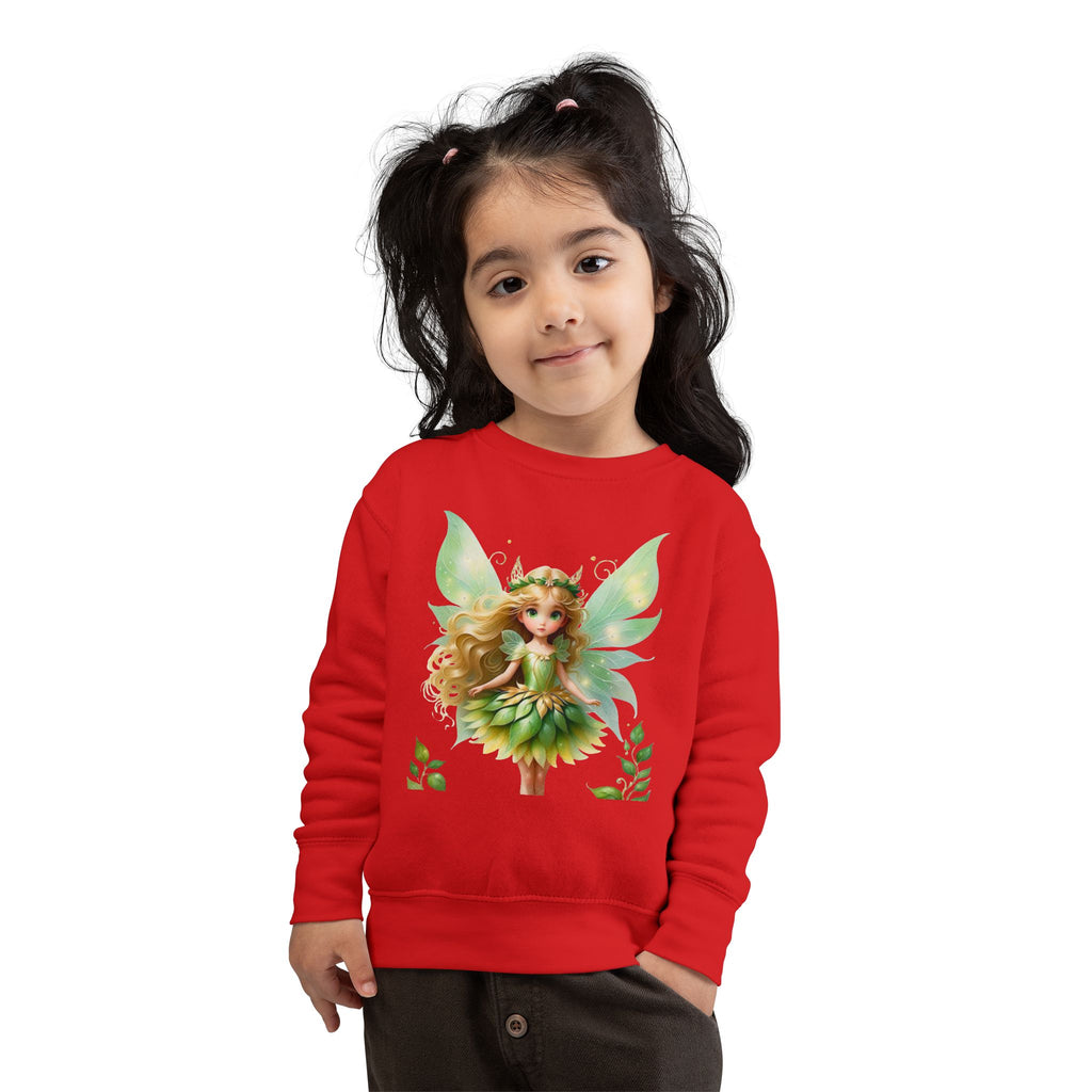 Toddler Sweatshirt — Green Fairy Princess Crewneck for Kids