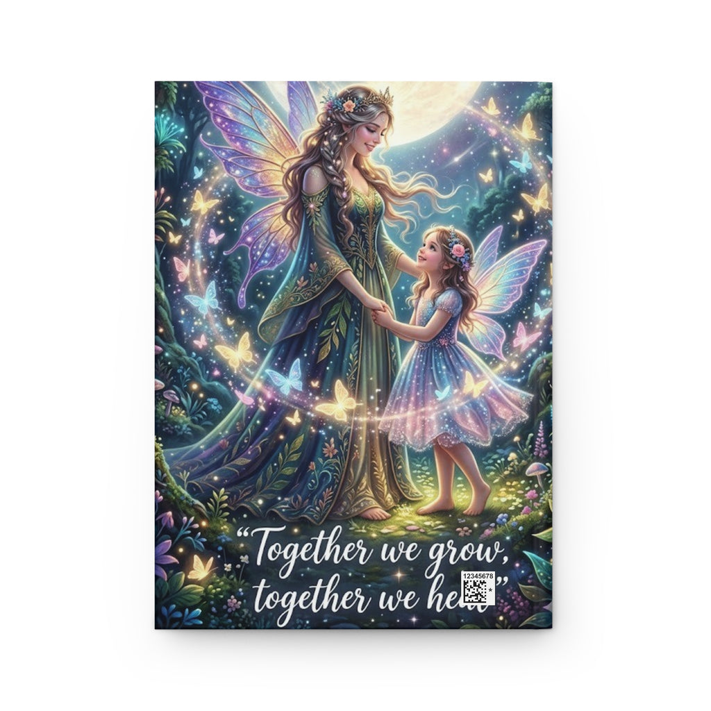 Hardcover Journal — 'Together We Grow, Together We Heal' Fairy Mother & Child Gratitude Notebook
