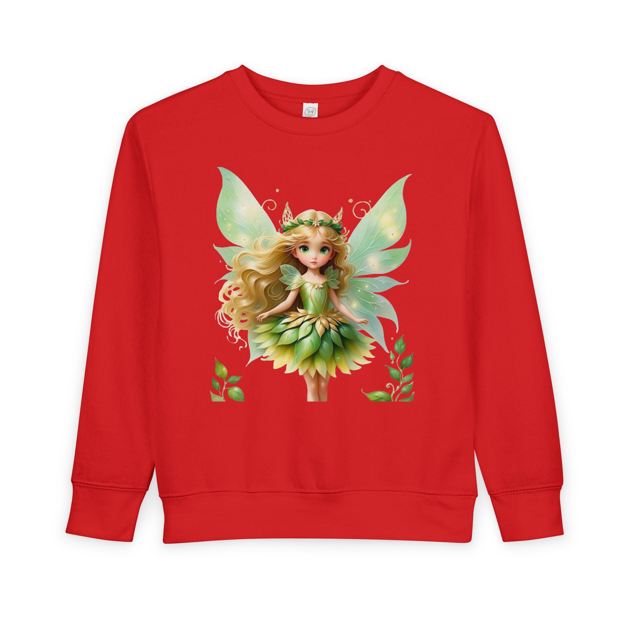 Toddler Sweatshirt — Green Fairy Princess Crewneck for Kids
