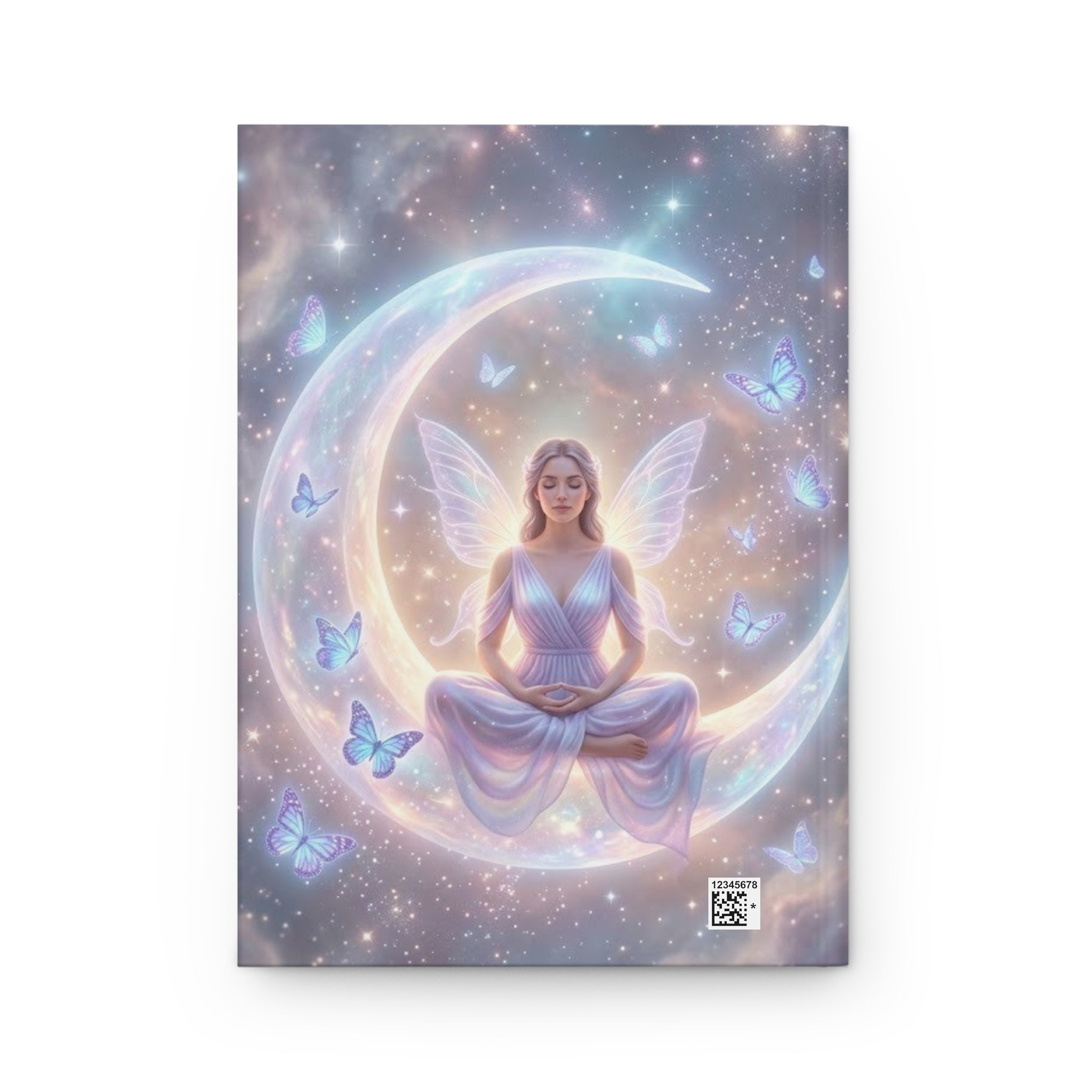 Hardcover Journal — Angelic Moon Meditation Notebook with "I return to love within myself" Affirmation