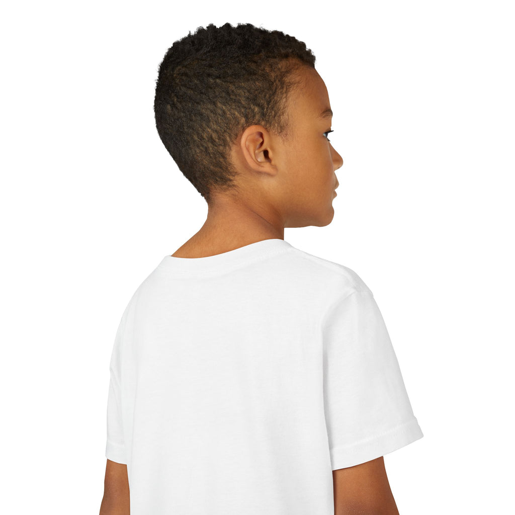 Mushroom Garden Youth T‑Shirt — Cute Orange Fungi Illustration for Kids
