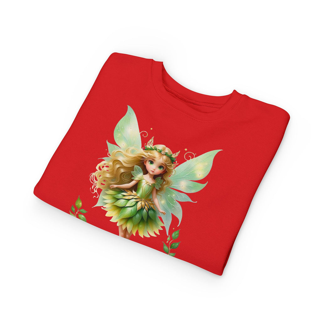 Toddler Sweatshirt — Green Fairy Princess Crewneck for Kids