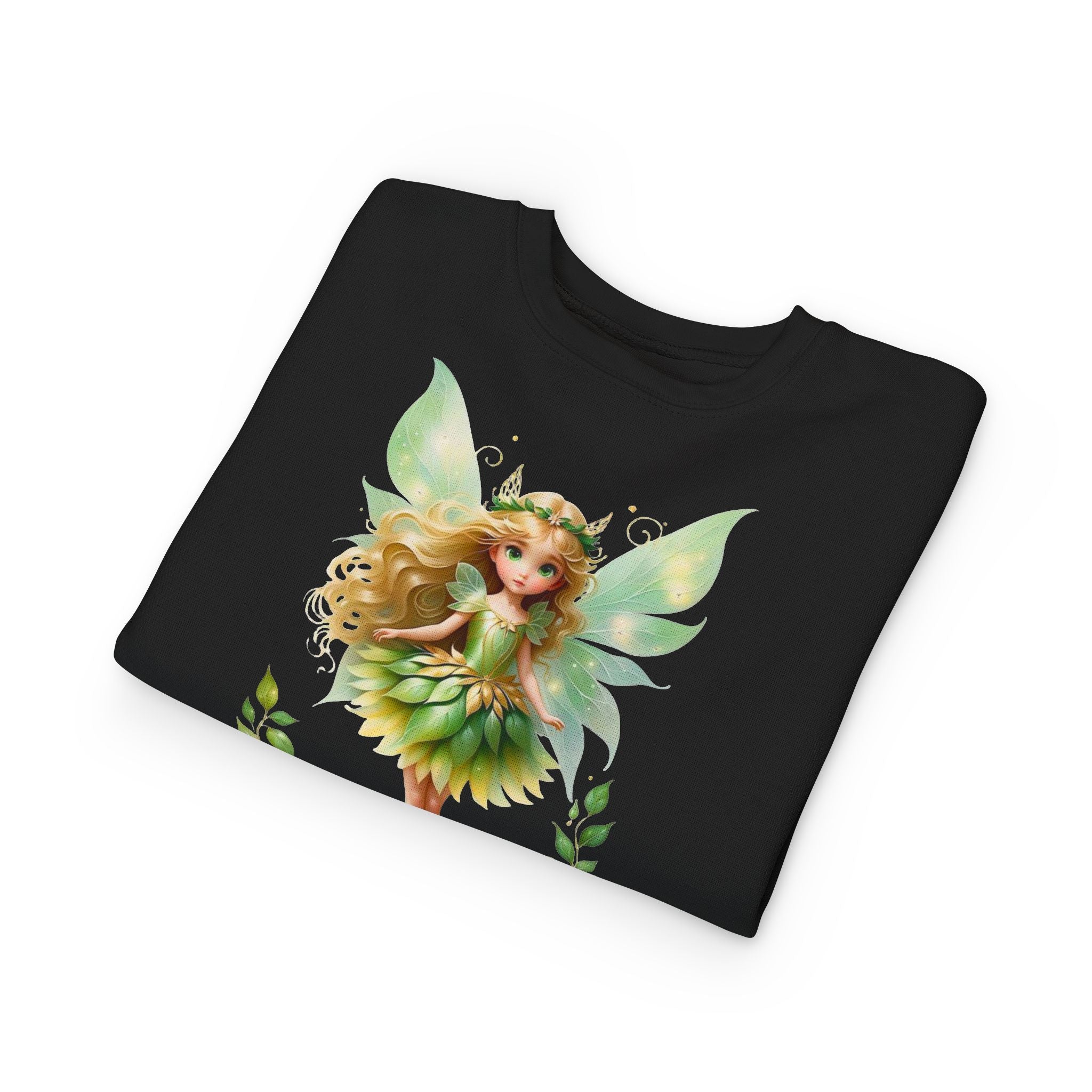 Toddler Sweatshirt — Green Fairy Princess Crewneck for Kids