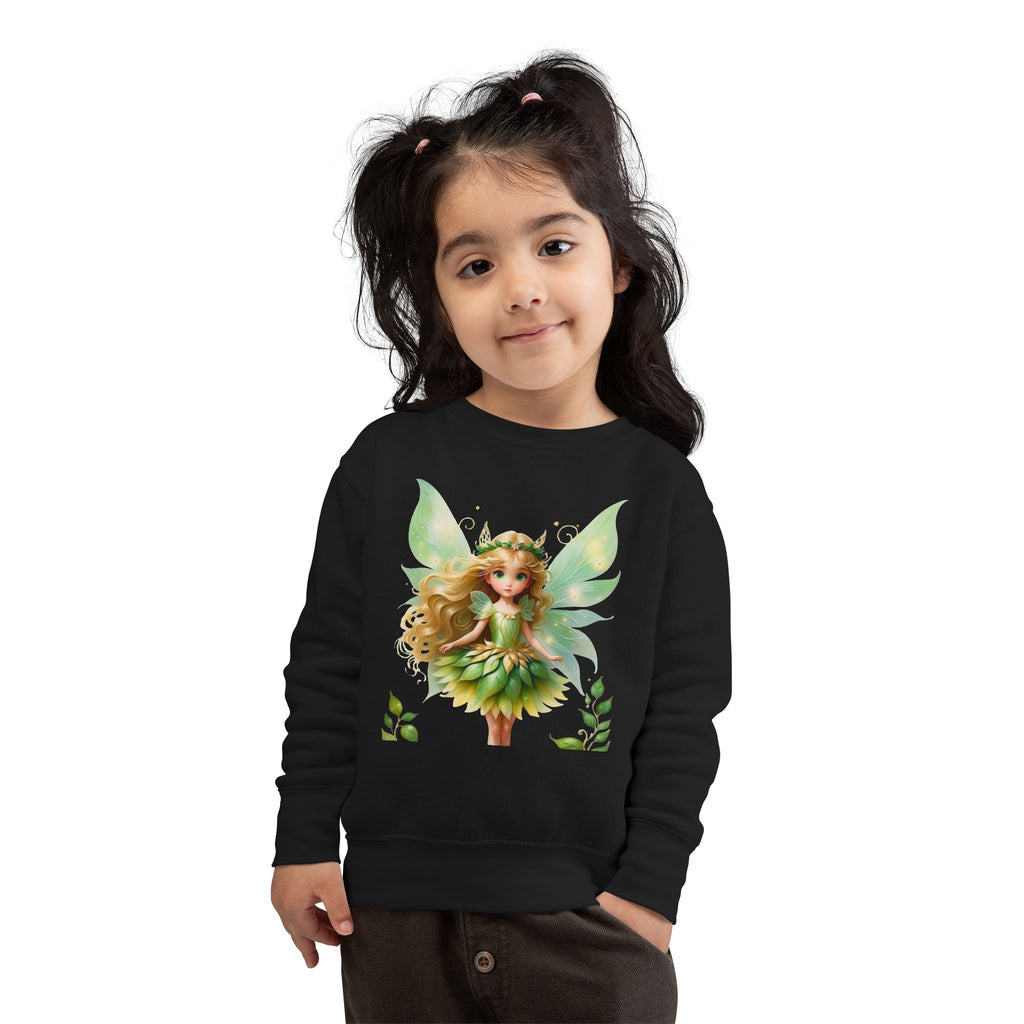 Toddler Sweatshirt — Green Fairy Princess Crewneck for Kids