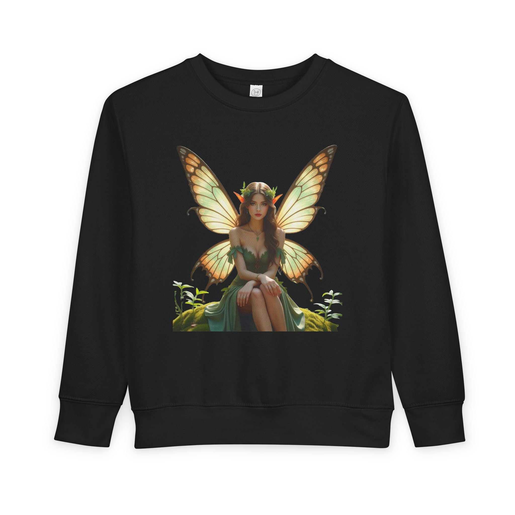 Fairy Princess Toddler Sweatshirt — Enchanted Butterfly Garden Design