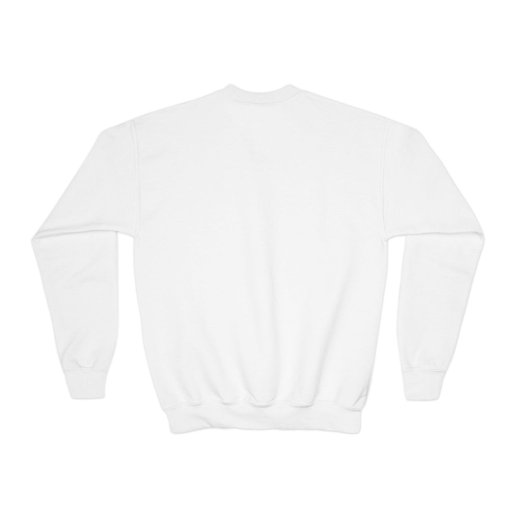 Youth Crewneck Sweatshirt — "Chill & Positive Vibes" Butterfly Graphic