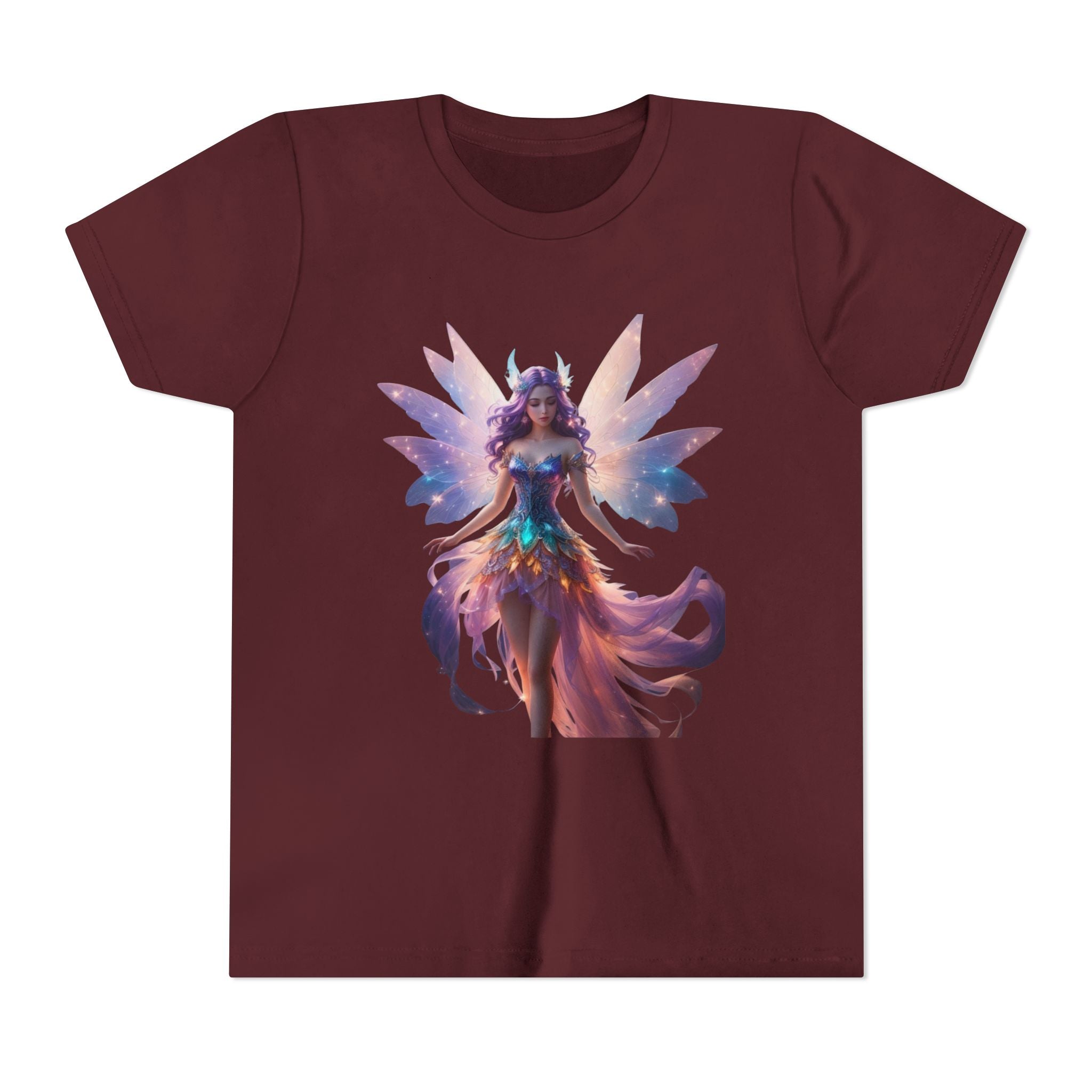 Youth Fairy Tee — Magical Rainbow Fairy Graphic T-Shirt for Kids