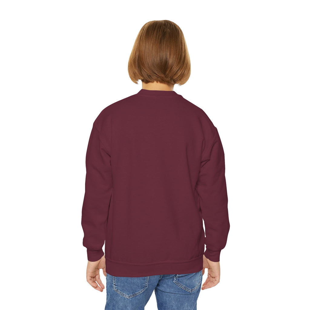 Youth Crewneck Sweatshirt — "Chill & Positive Vibes" Butterfly Graphic