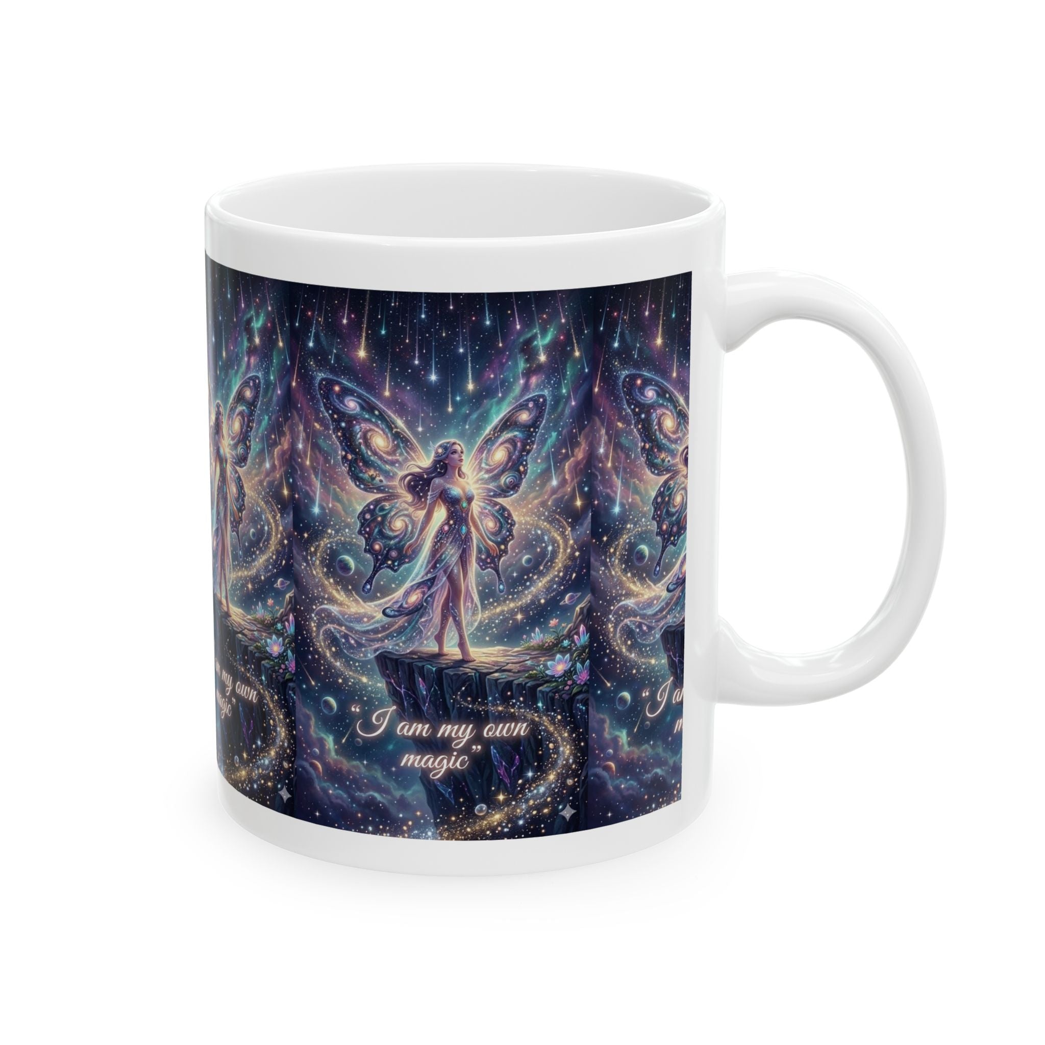 Fairy Magic Ceramic Mug — "I am my own magic" Fantasy Coffee Cup (11oz, 15oz)