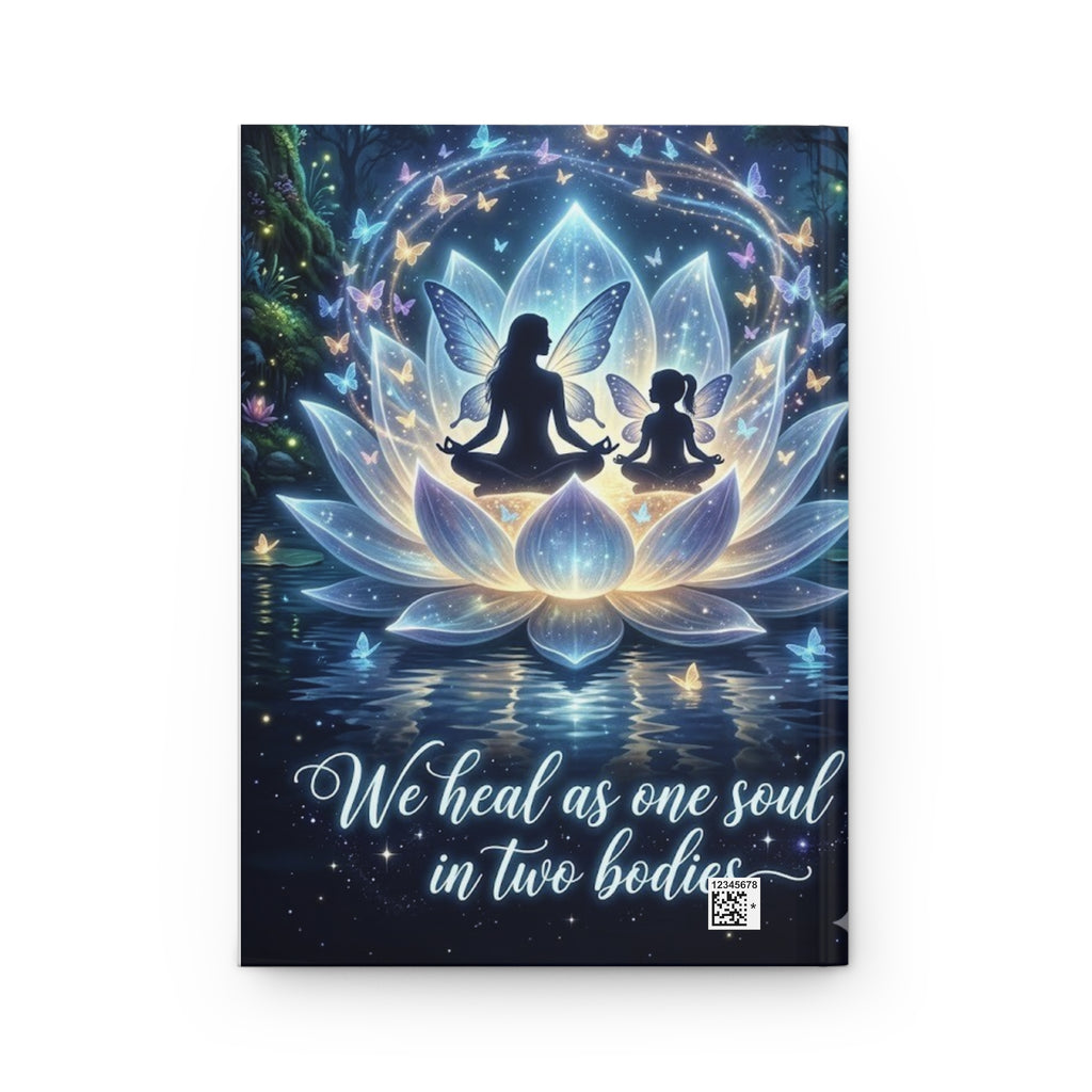Hardcover Journal — "We Heal As One Soul in Two Bodies" Meditation & Reiki Notebook