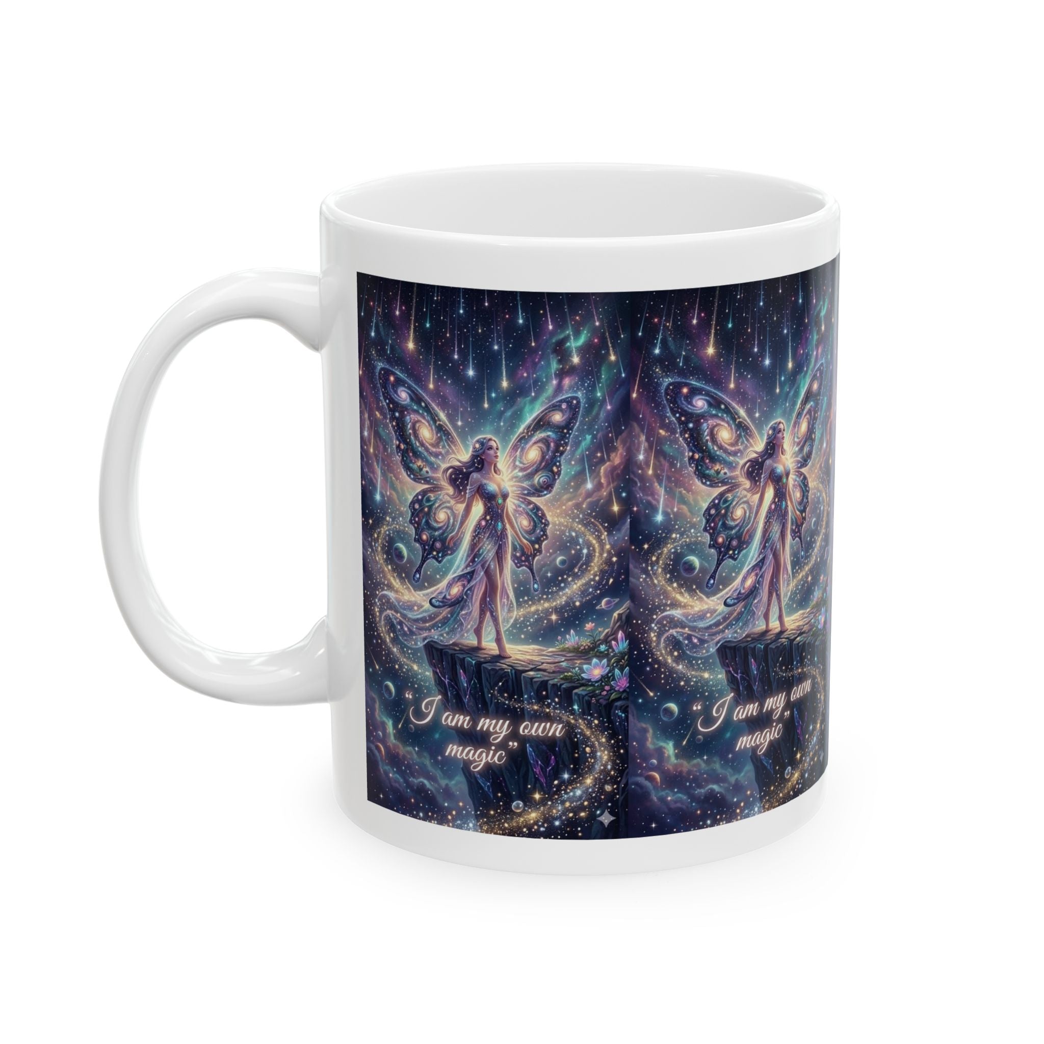 Fairy Magic Ceramic Mug — "I am my own magic" Fantasy Coffee Cup (11oz, 15oz)