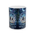 Yoga Lotus Mug – “We Heal as One Soul in Two Bodies” Spiritual Meditation Coffee Cup (11oz & 15oz)