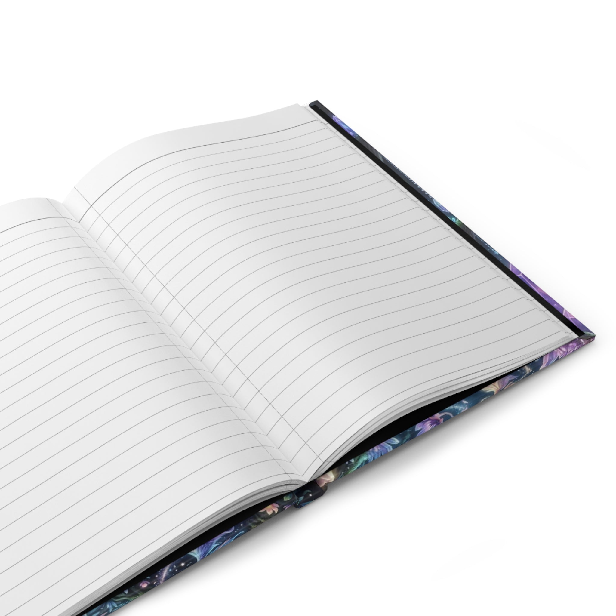 Hardcover Journal — Moonphase Crystal Forest "My transformation is divine"