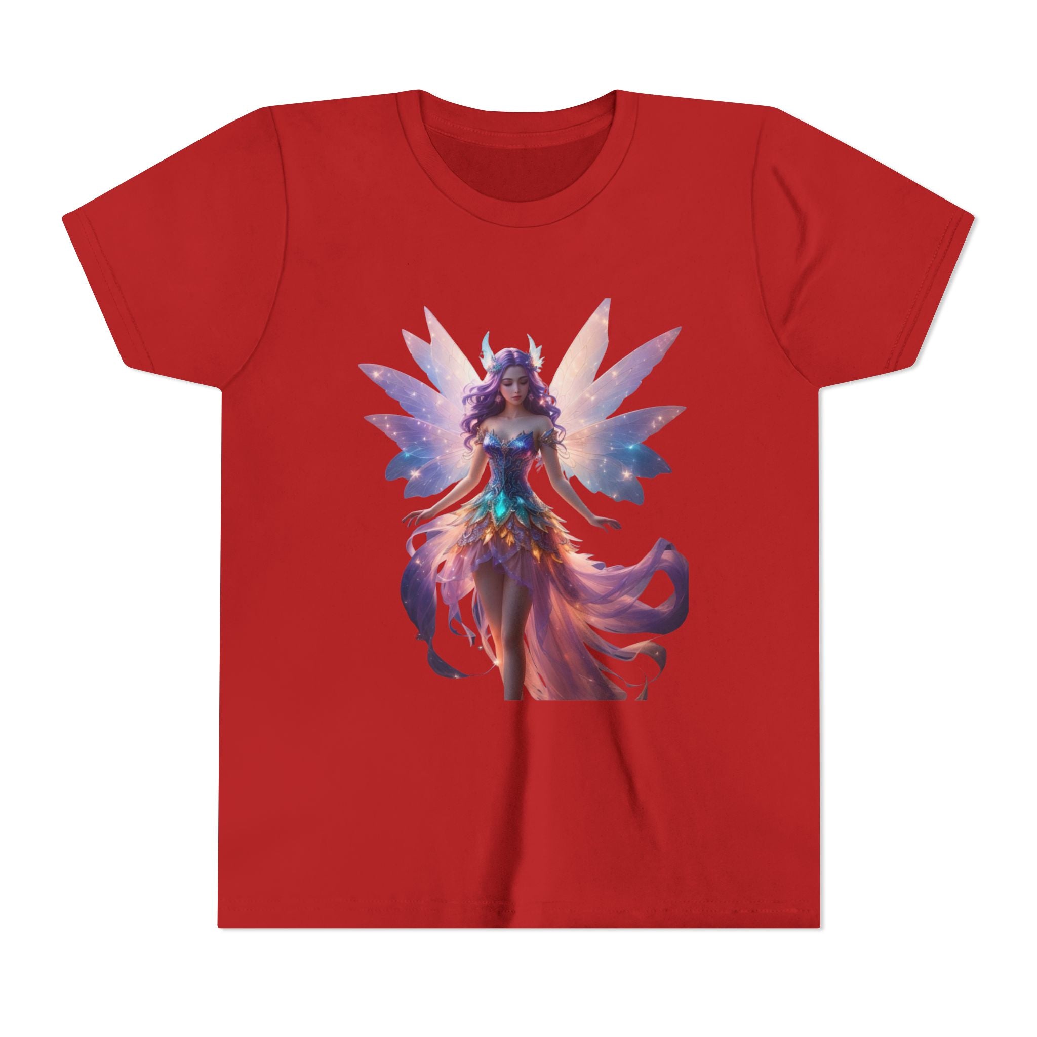 Youth Fairy Tee — Magical Rainbow Fairy Graphic T-Shirt for Kids