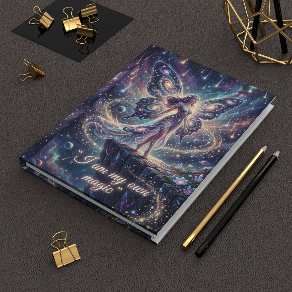 Magic Fairy Hardcover Journal - "I Am My Own Magic" Inspirational Notebook