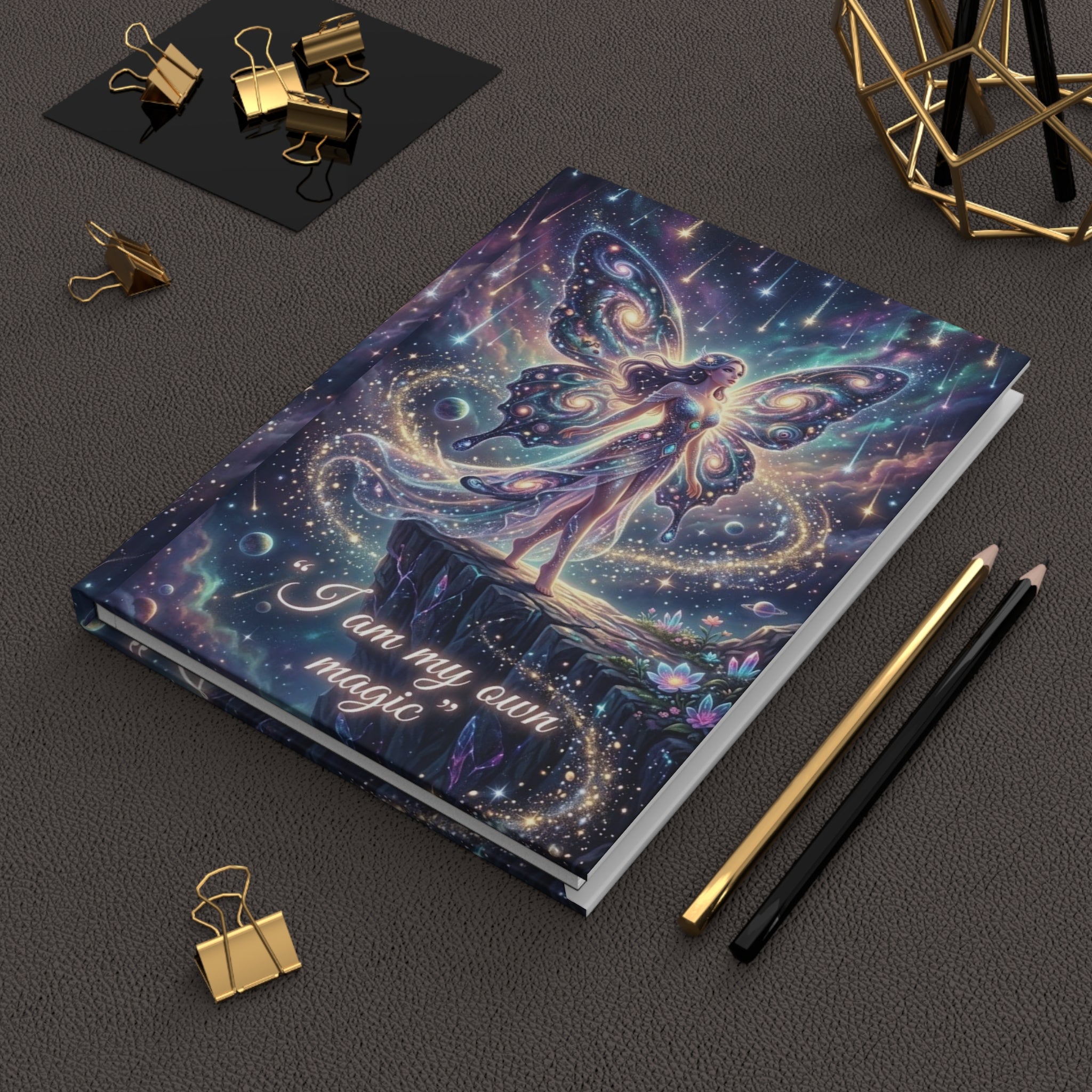 Magic Fairy Hardcover Journal - "I Am My Own Magic" Inspirational Notebook
